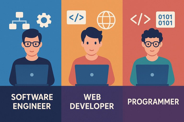 Software Engineer, Web Developer, Programmer ကွာခြားချက်များ